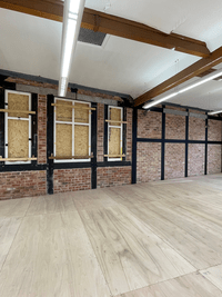 New timber frames, brickwork and window frames