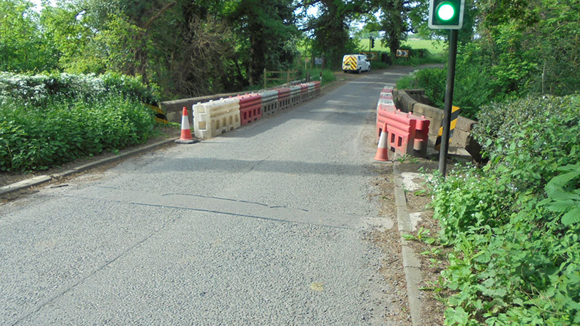 Darnhall Bridge roadworks