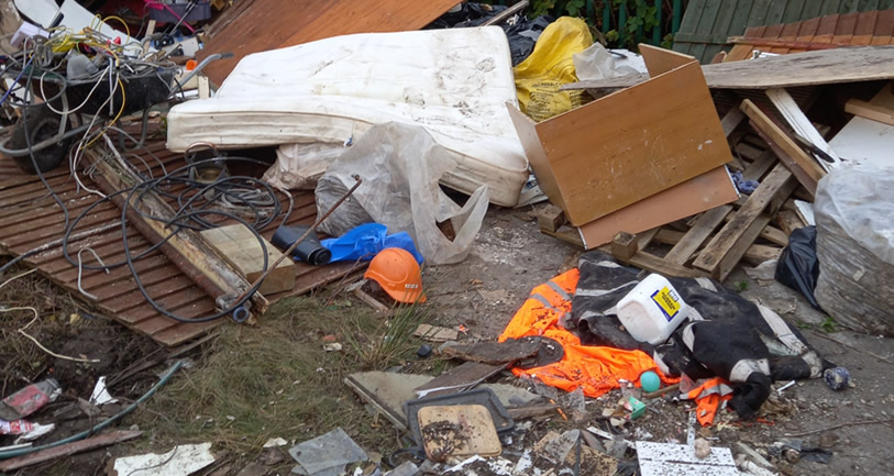 The fly-tipping in Ellesmere Port.