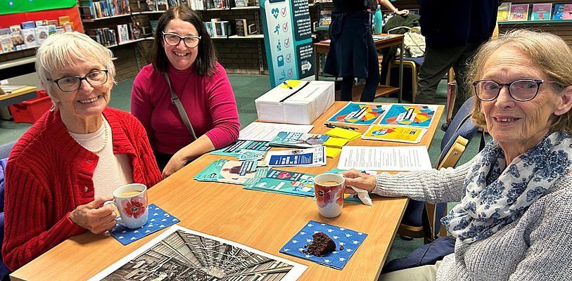 Residents enjoy an event organised by Age-friendly Cheshire West at Hope Farm Library in Ellesmere Port.