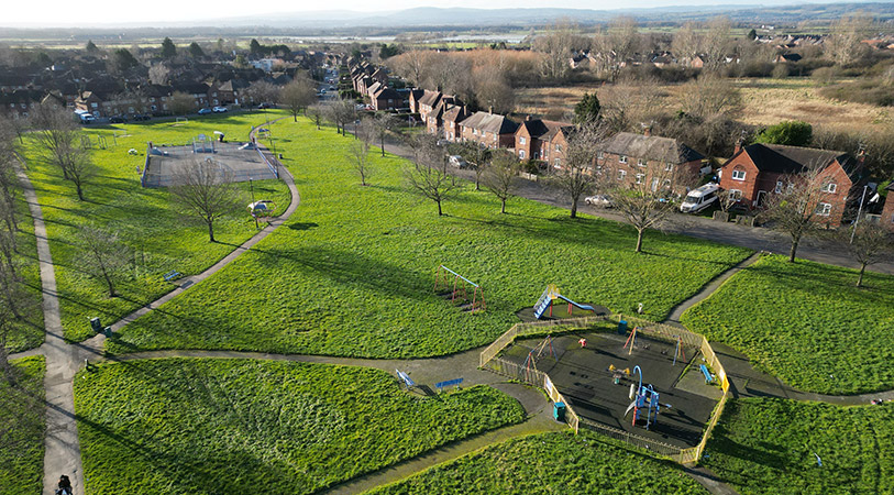 Lache play area aerial photo