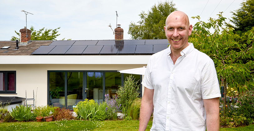 West Cheshire resident, Rob Kinder, installed solar panels on his home in Cheshire