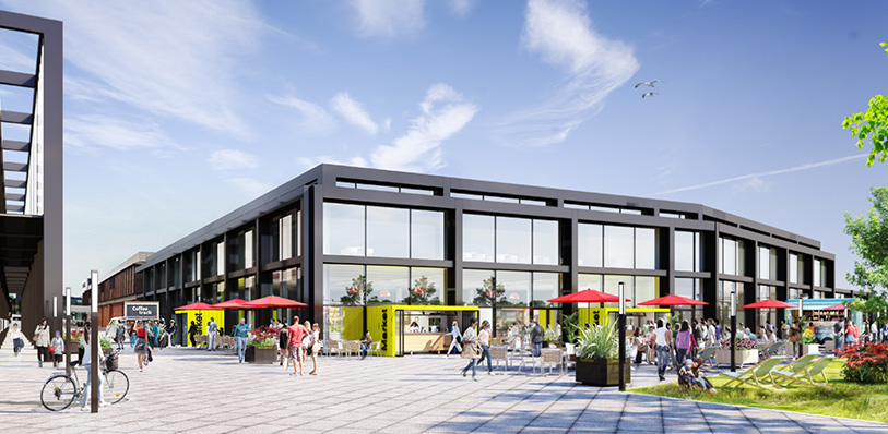 Northwich Market Barons Quay architect visualisation