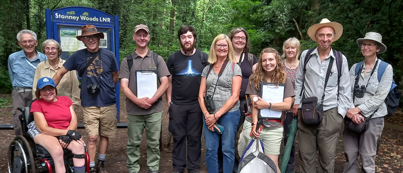 Volunteers at the event in Stanney Woods, Ellesmere Port