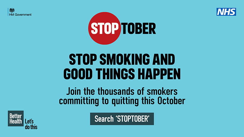 Stoptober - stop smoking and good things happen. Join the thousands of smokers committing to quitting this October.