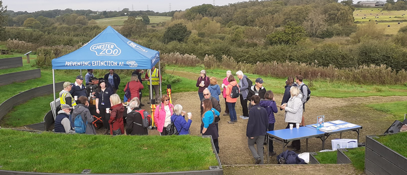 Volunteers from Wellbeing Walks came together for a day of networking, learning and celebration, held at Chester Zoo.