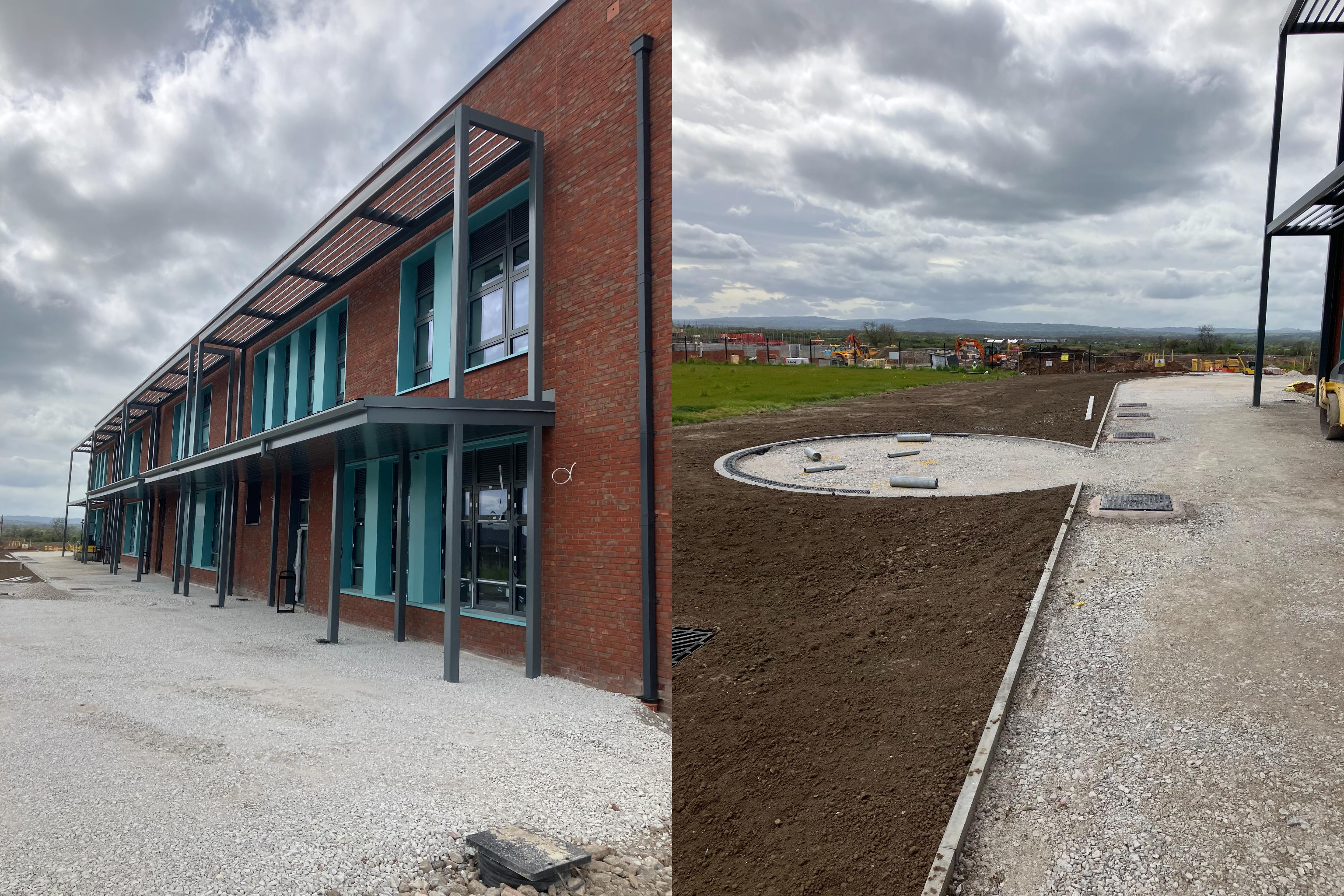 outside landscaping and external building