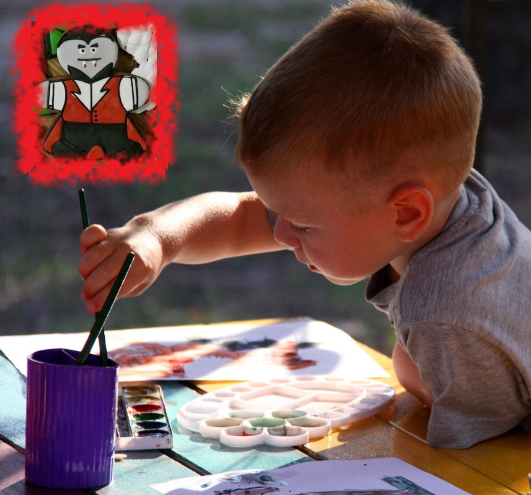 Boy painting