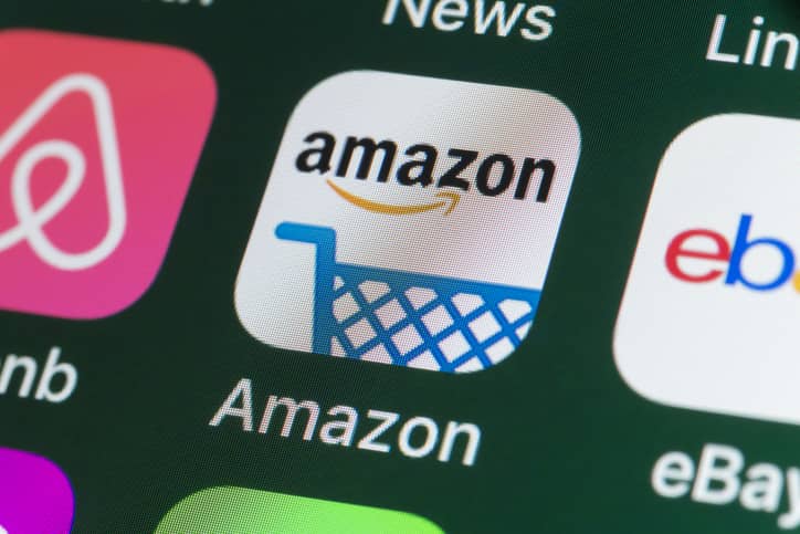 Amazon app logo on device