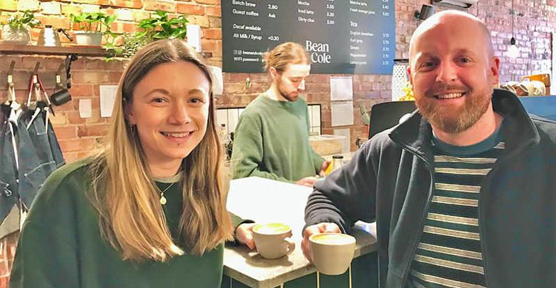Bean and Cole cafe owners, Nicole and Ian McArdle.