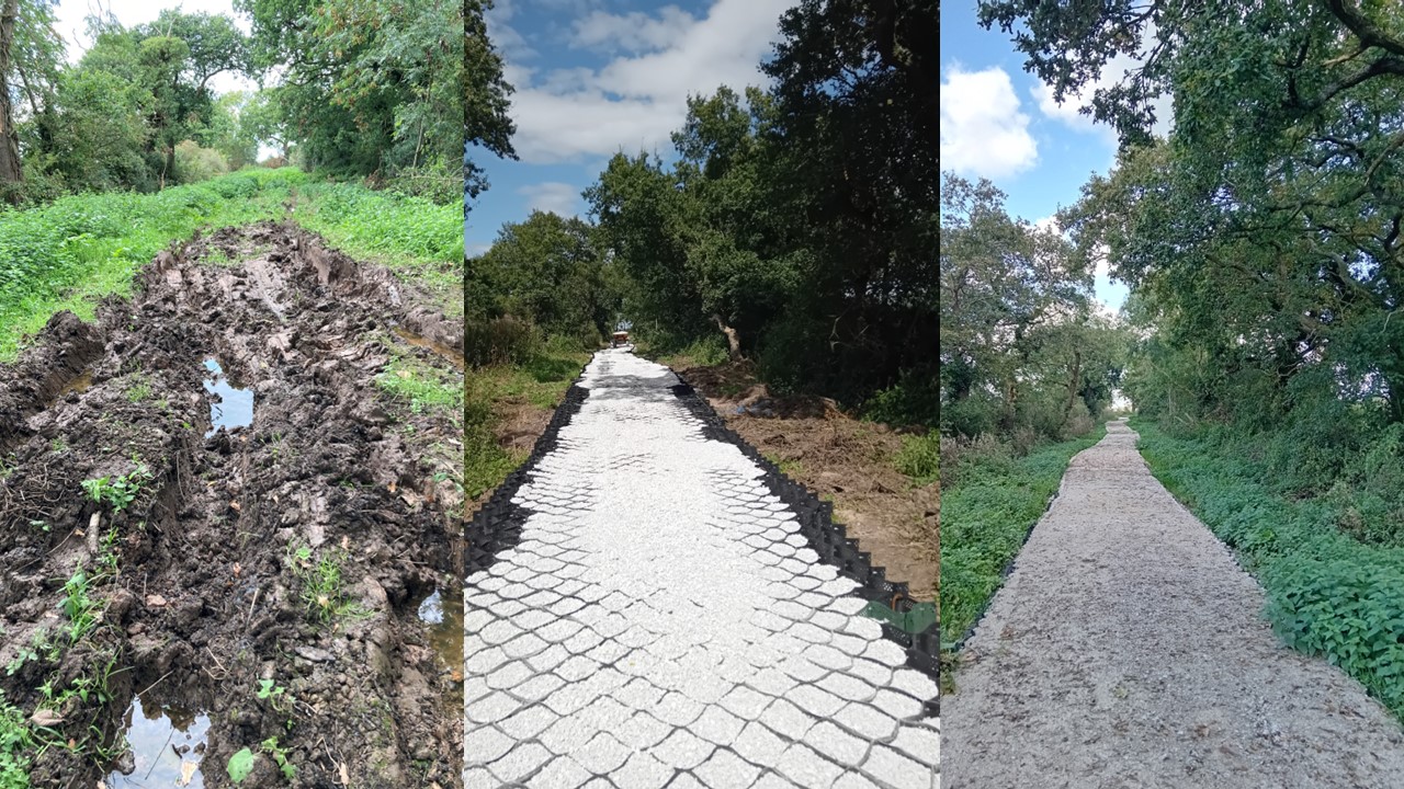 Photos of the the Kings Marsh byway - before, during and after
