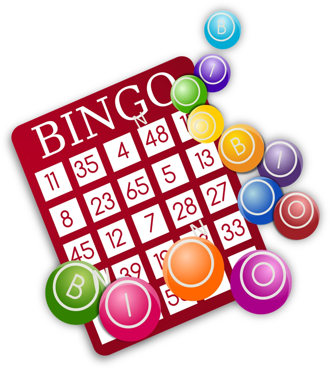 bingo card and balls