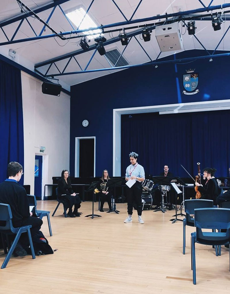 Camerata Orchestra set up.