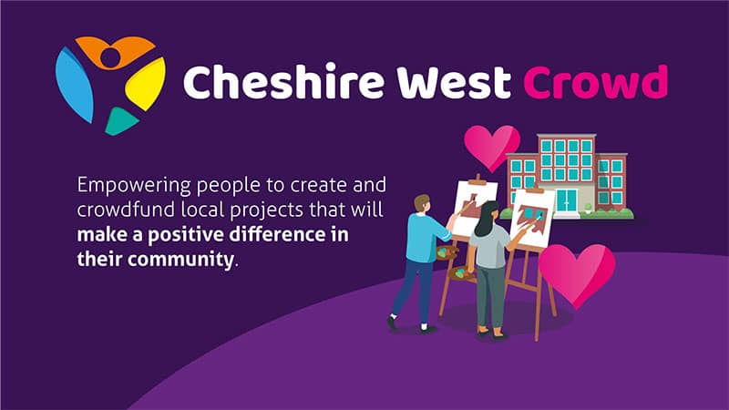 Cheshire West Crowd. Empowering people to create and crowdfund local projects that will make a positive difference in their community. 