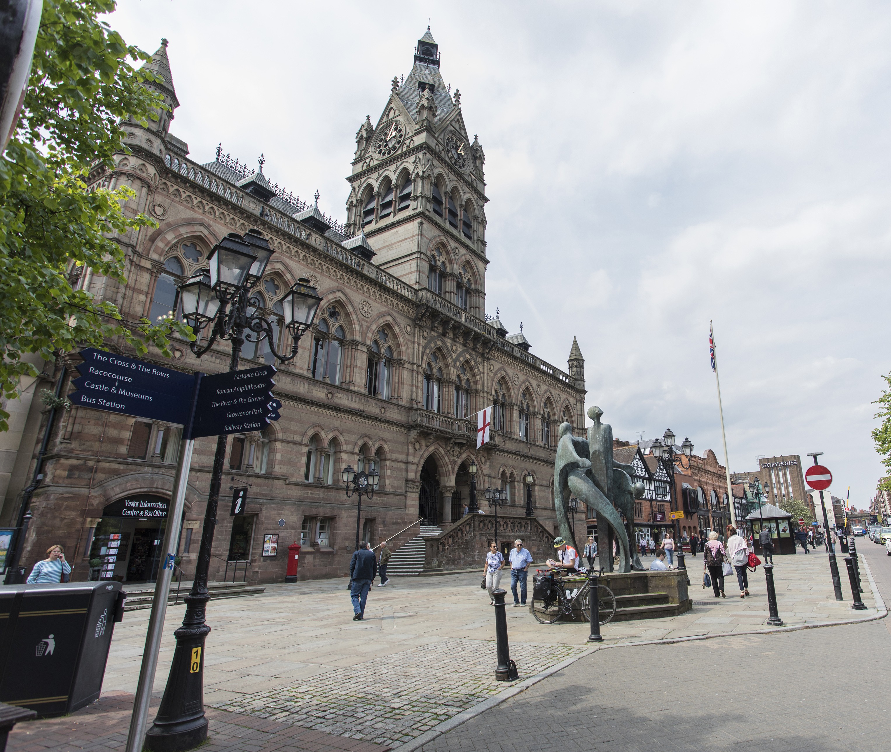 Chester Town Hall with England flag