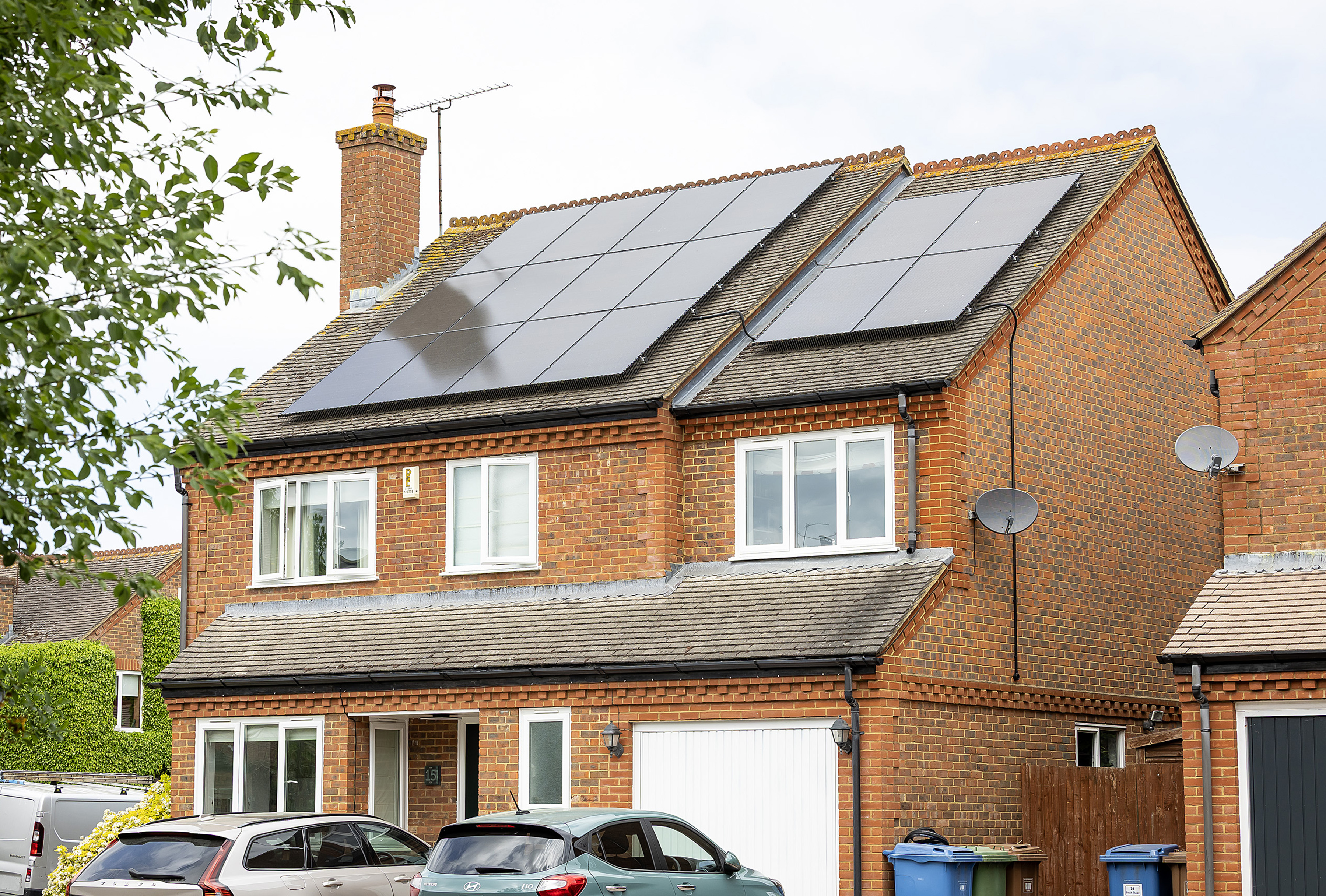 house with solar panels on the roof