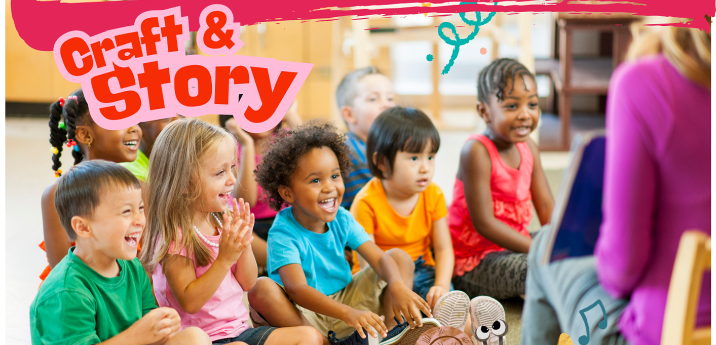A group of children sat listening to a story