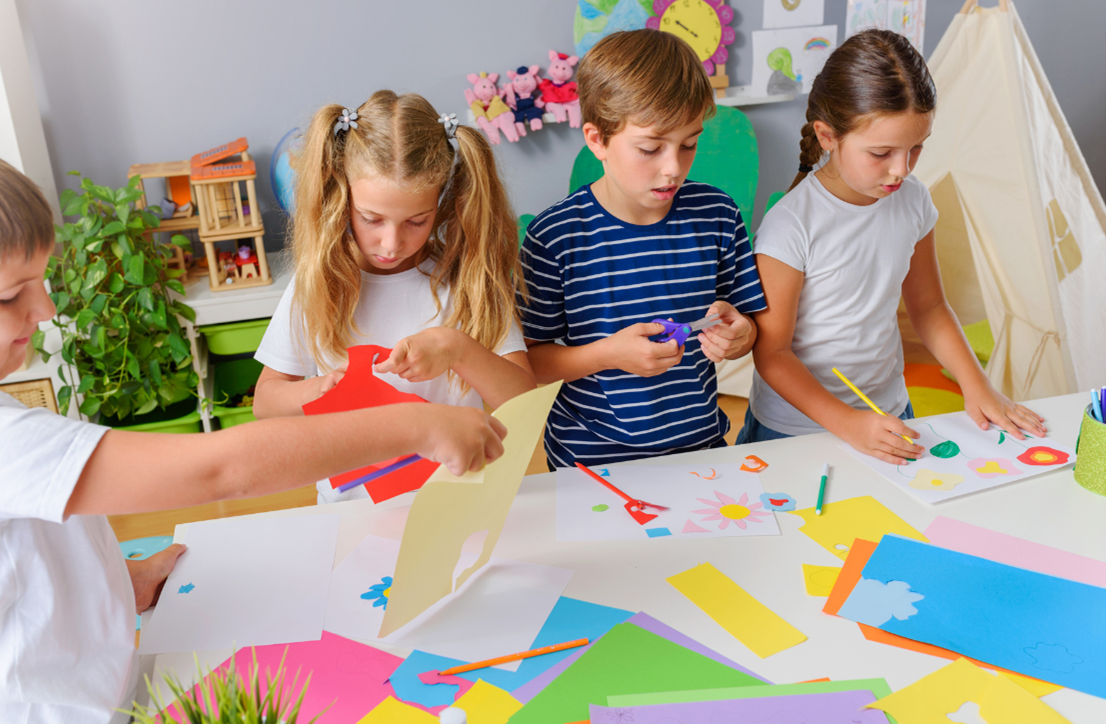 Children crafting