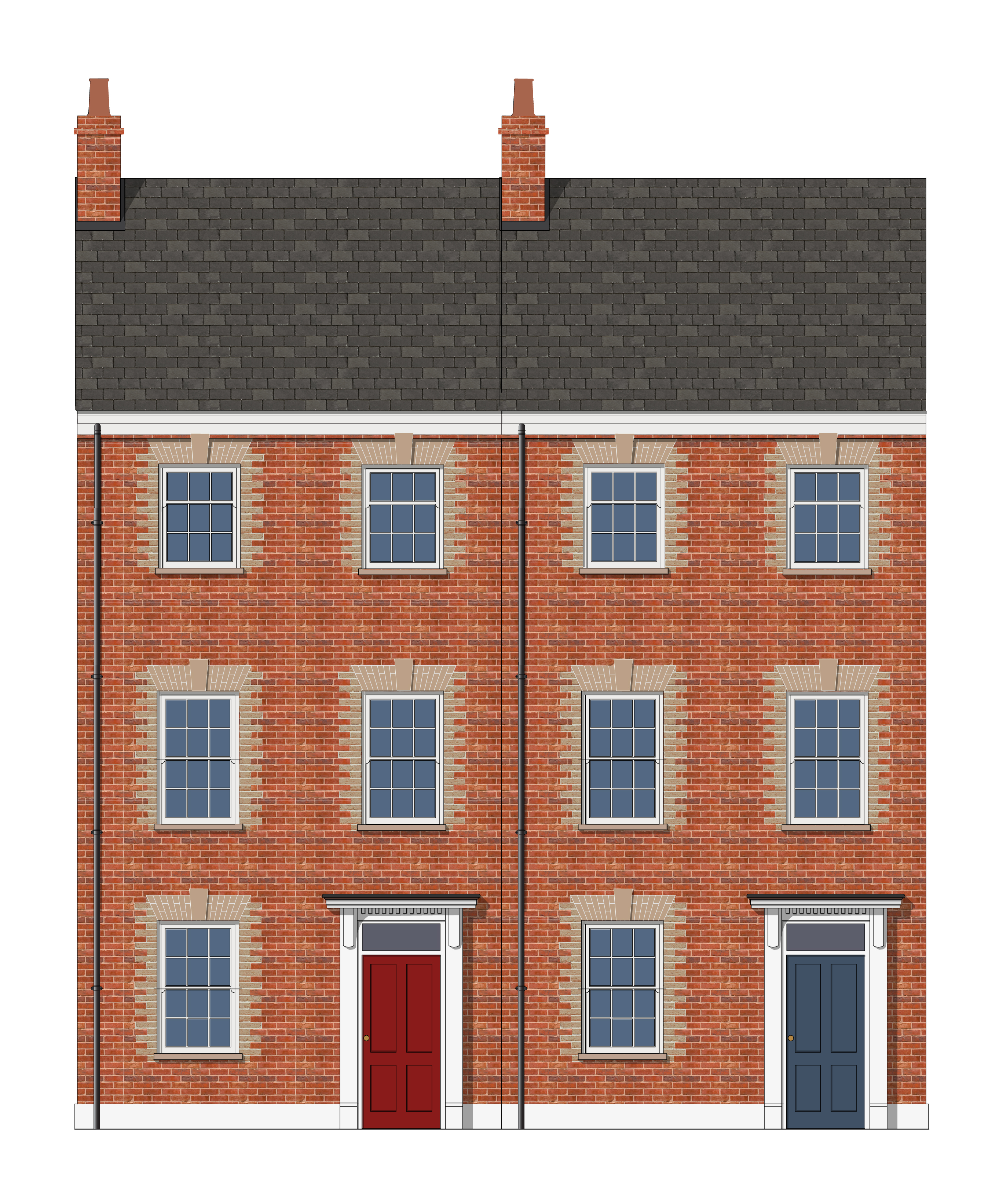 Cheshire_3 storey terrace_Single bay image