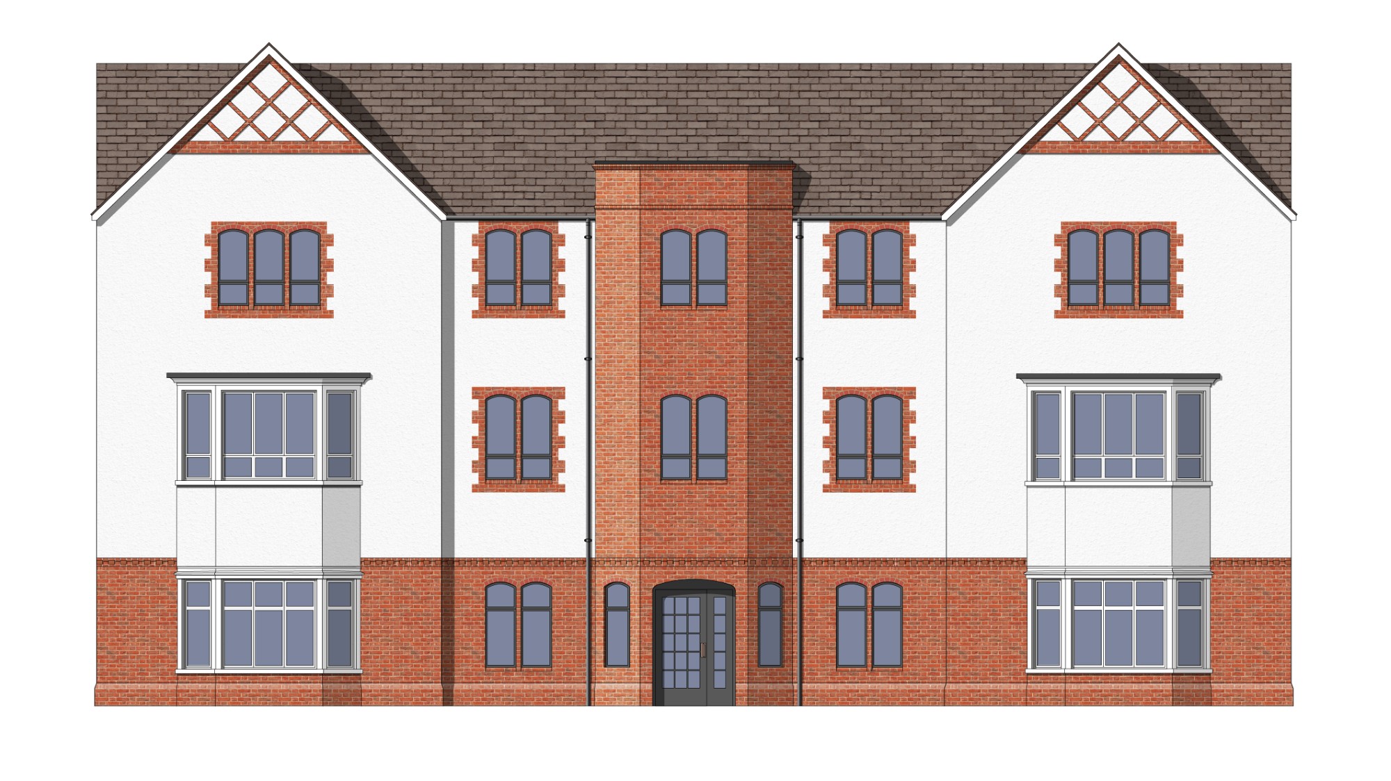 Cheshire Apartment building_Brick render_updated image