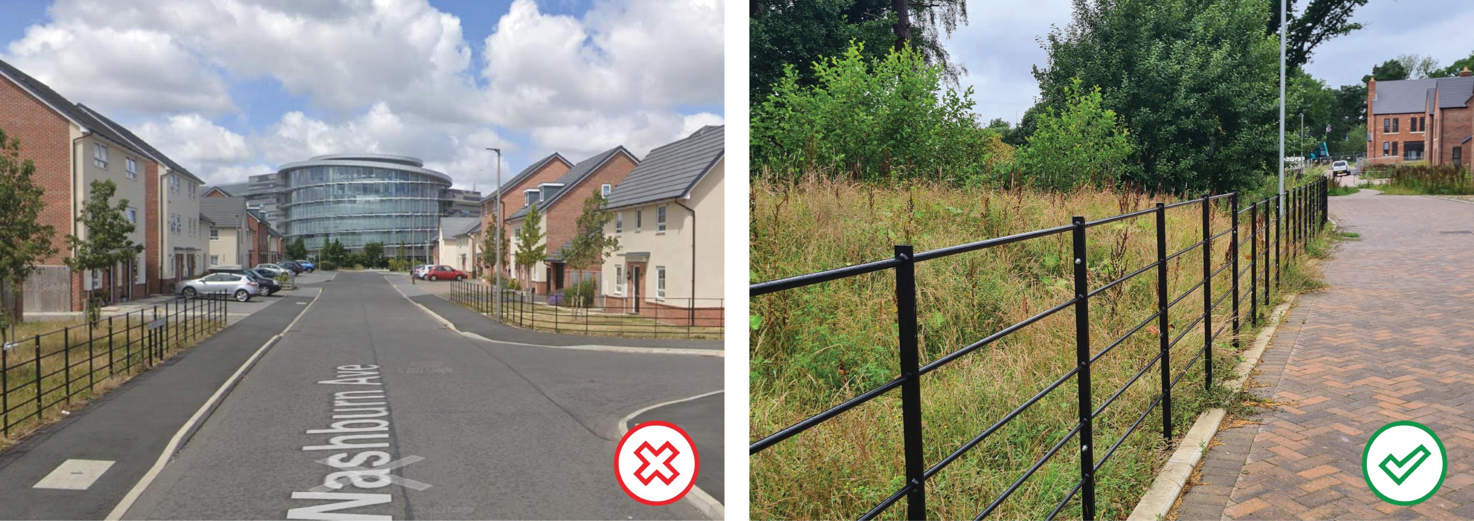 Cheshire railings good and bad image
