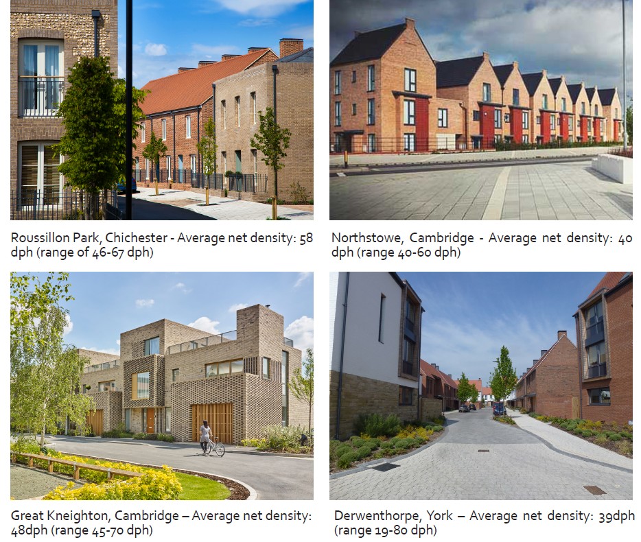Gilston density range examples  (to be updated)
