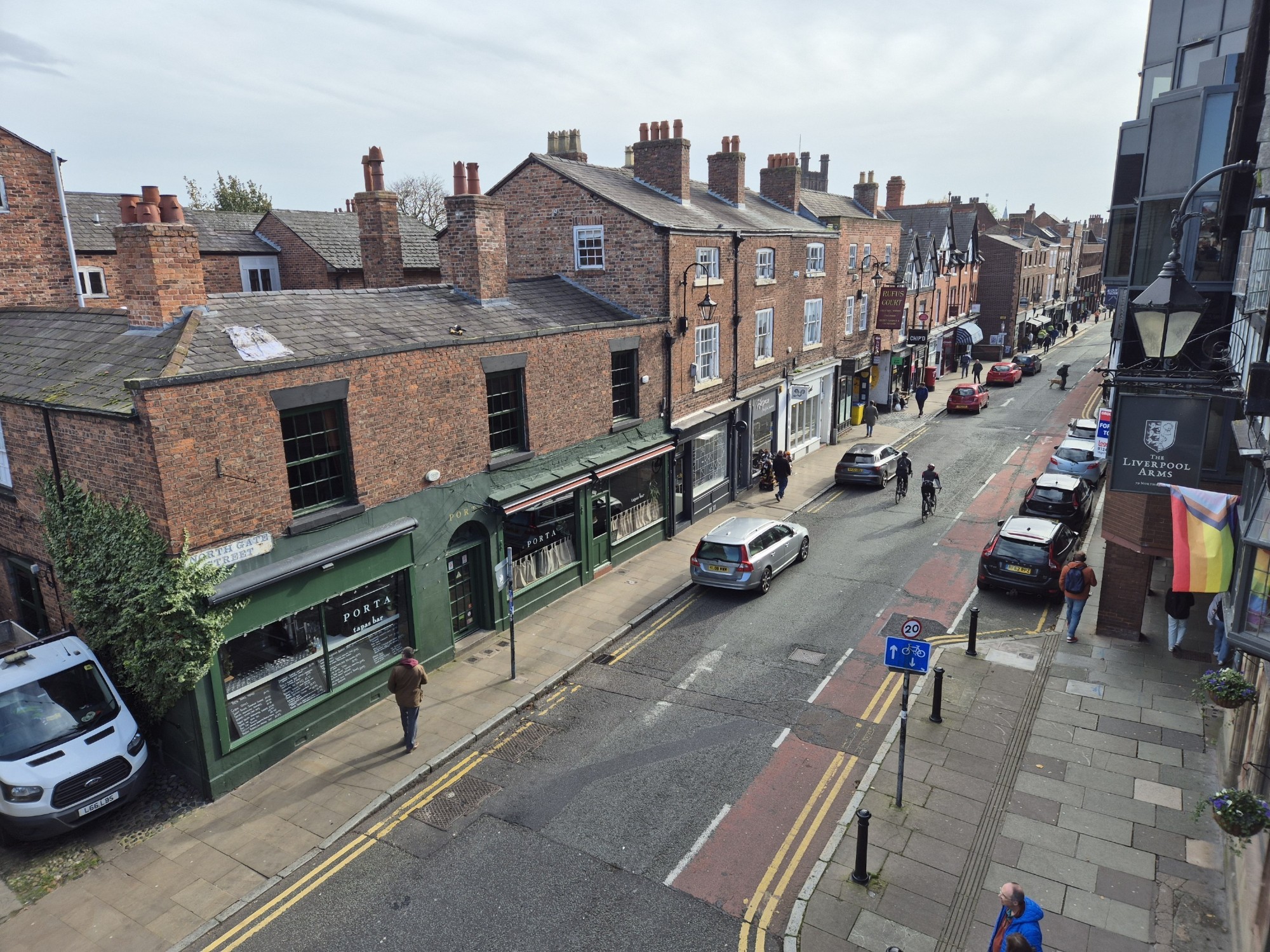On-street cycling, Northgate Street, Chester image