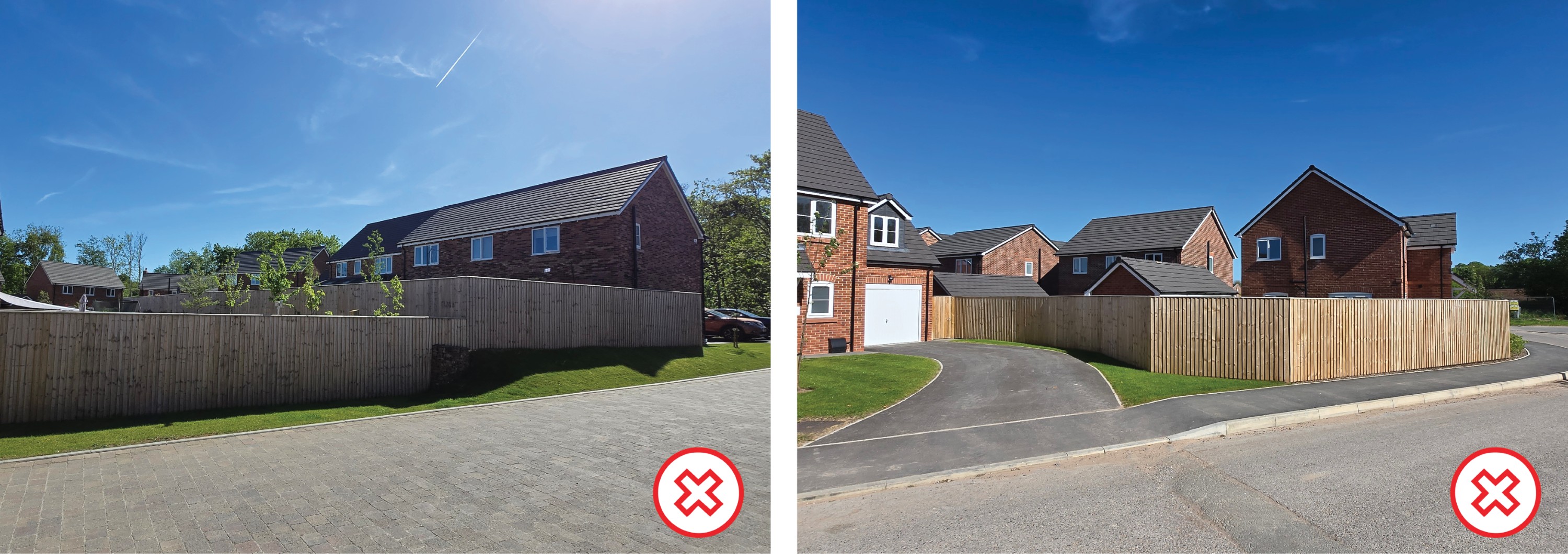 Timber boundary fencing image