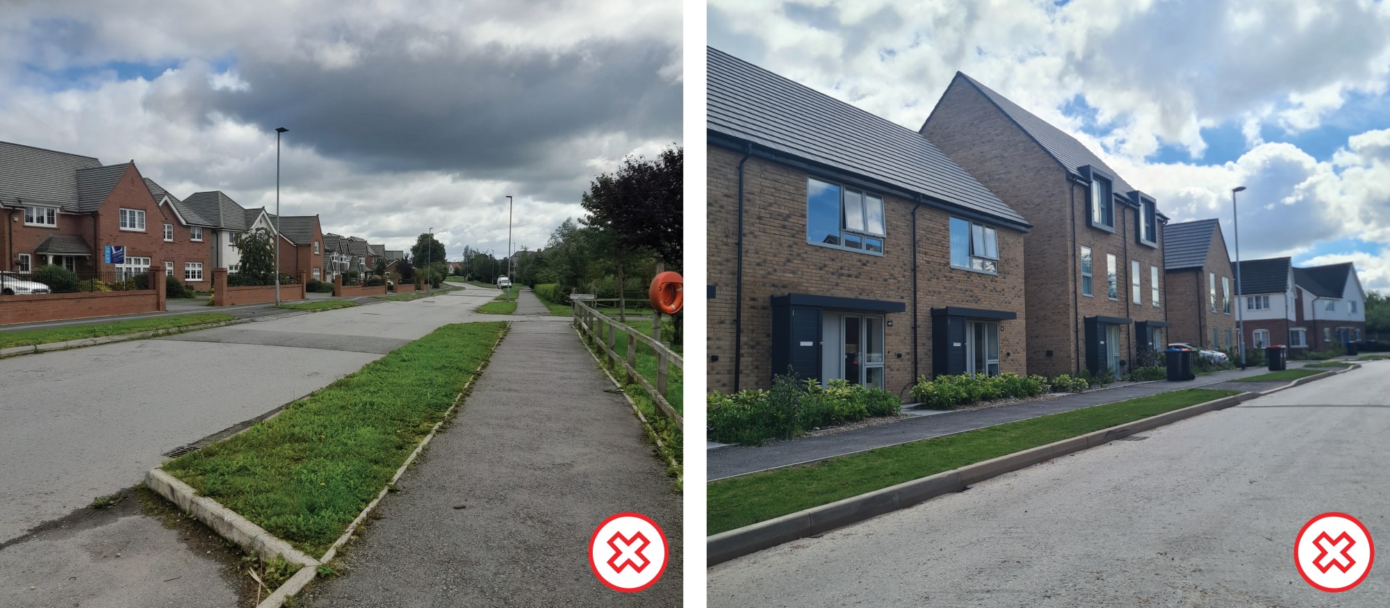 Verges with no street trees