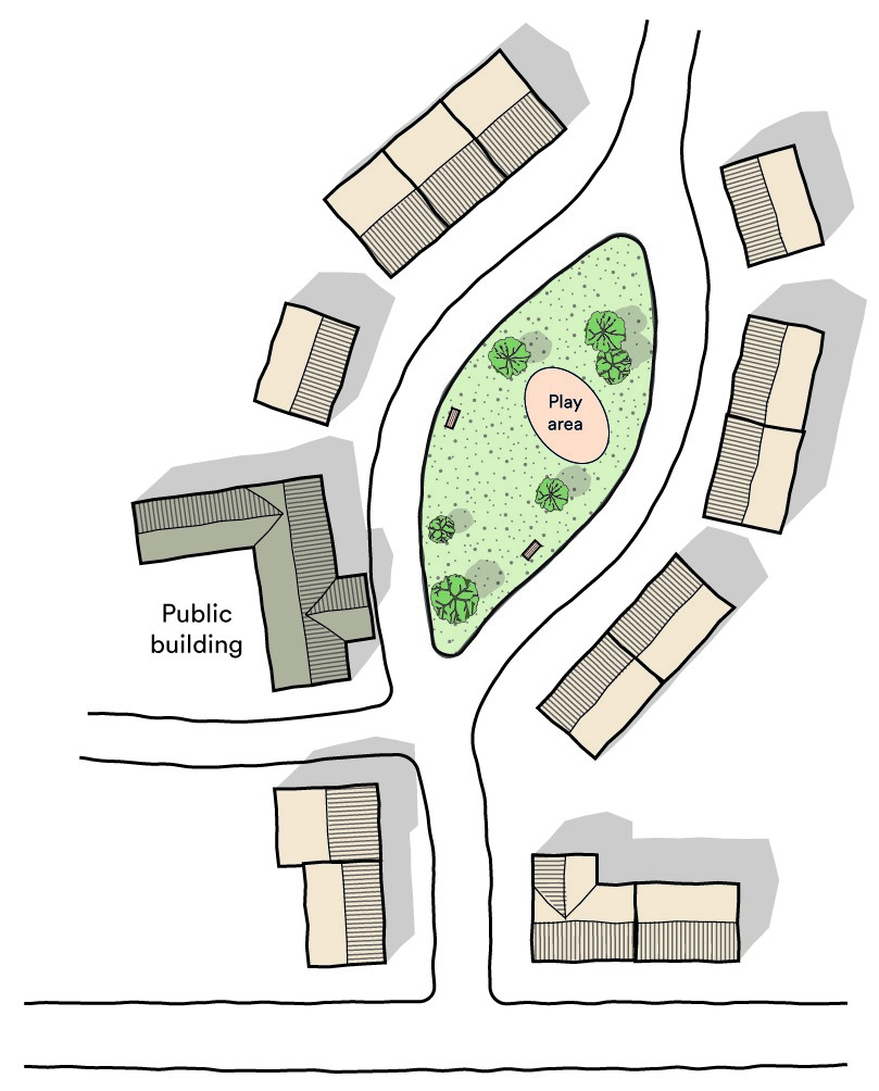 Village green_with public building-01 image