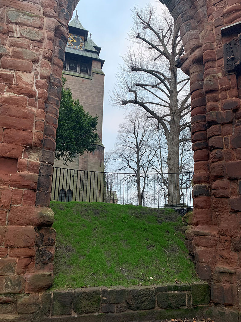 Clean archway with grass