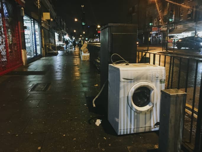 Appliances left by fly-tippers