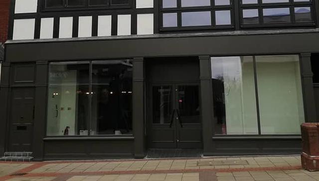 Front of empty building