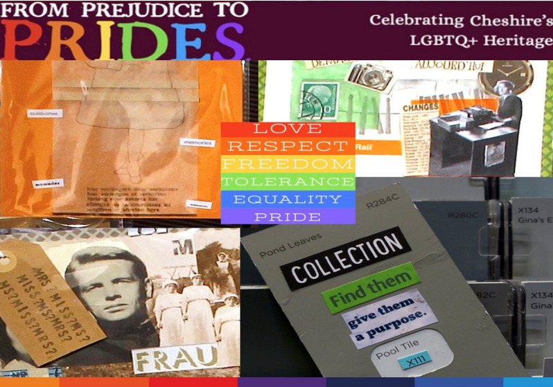 LGBTQ+ memorabilia scrapbooking materials From Prejudice to Prides project