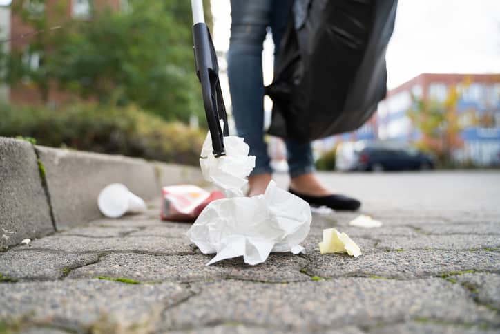 Resident litter picking