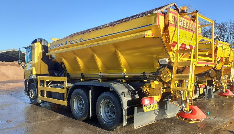 A rear view of gritters at the Council's depot