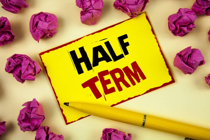 Image says half term