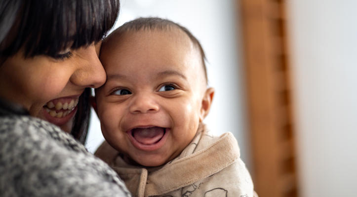 Baby laughing