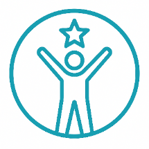 Icon of person with star above head