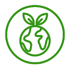Icon of green planet