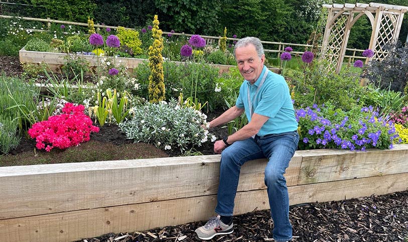 Stuart a volunteer at the Kelsall Wellbeing Hub and Sensory Garden