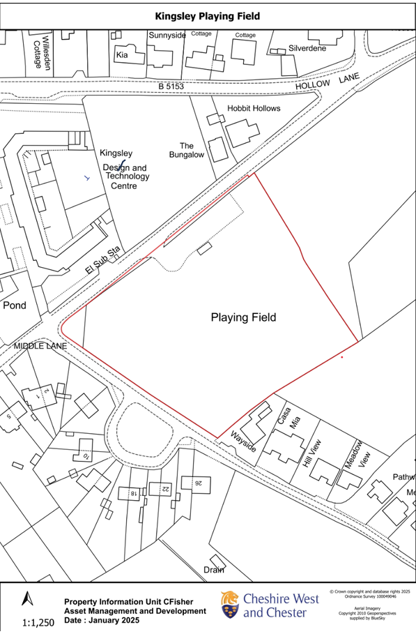  Kinglsey Football Pitch Map