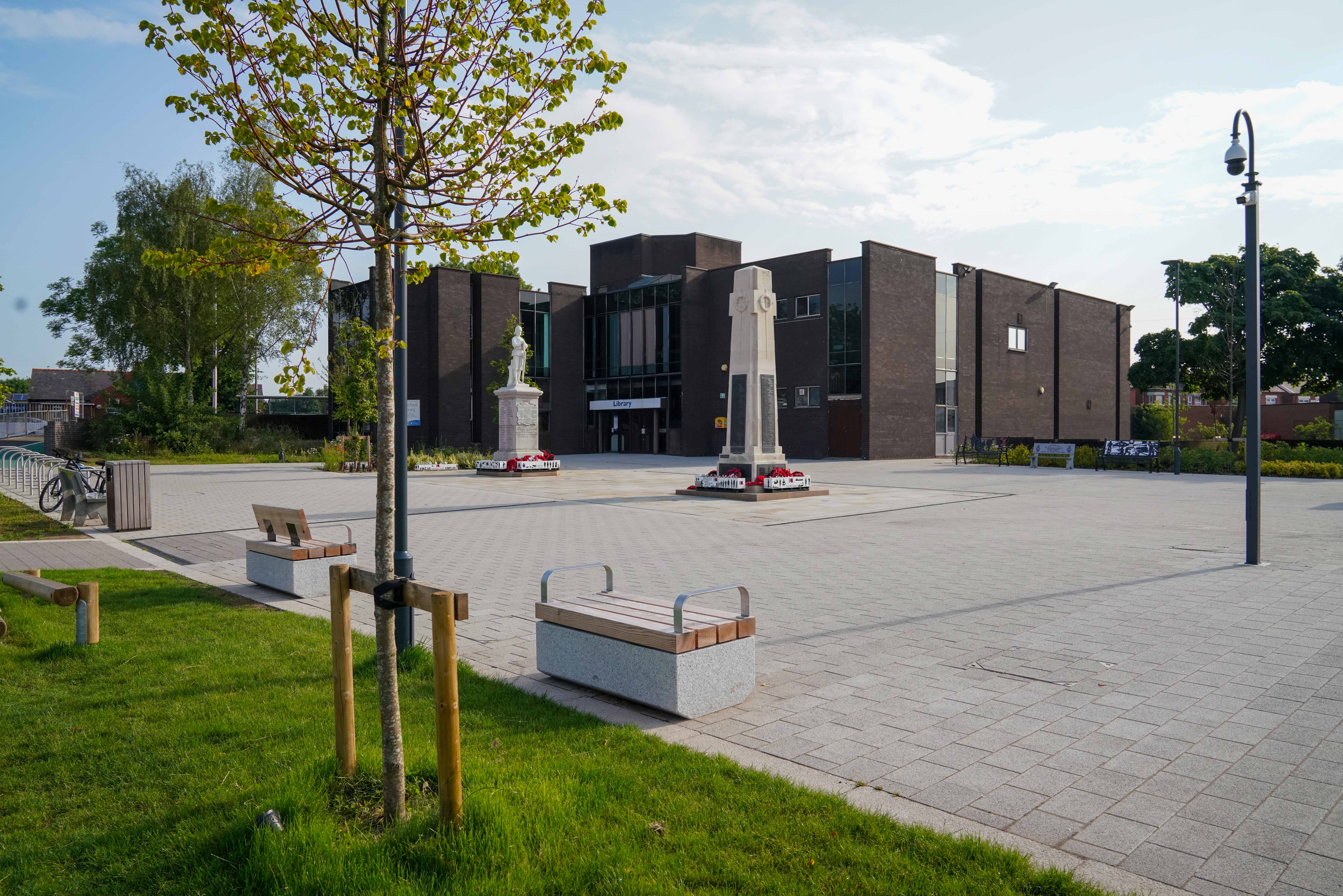 New civic square and war memorials
