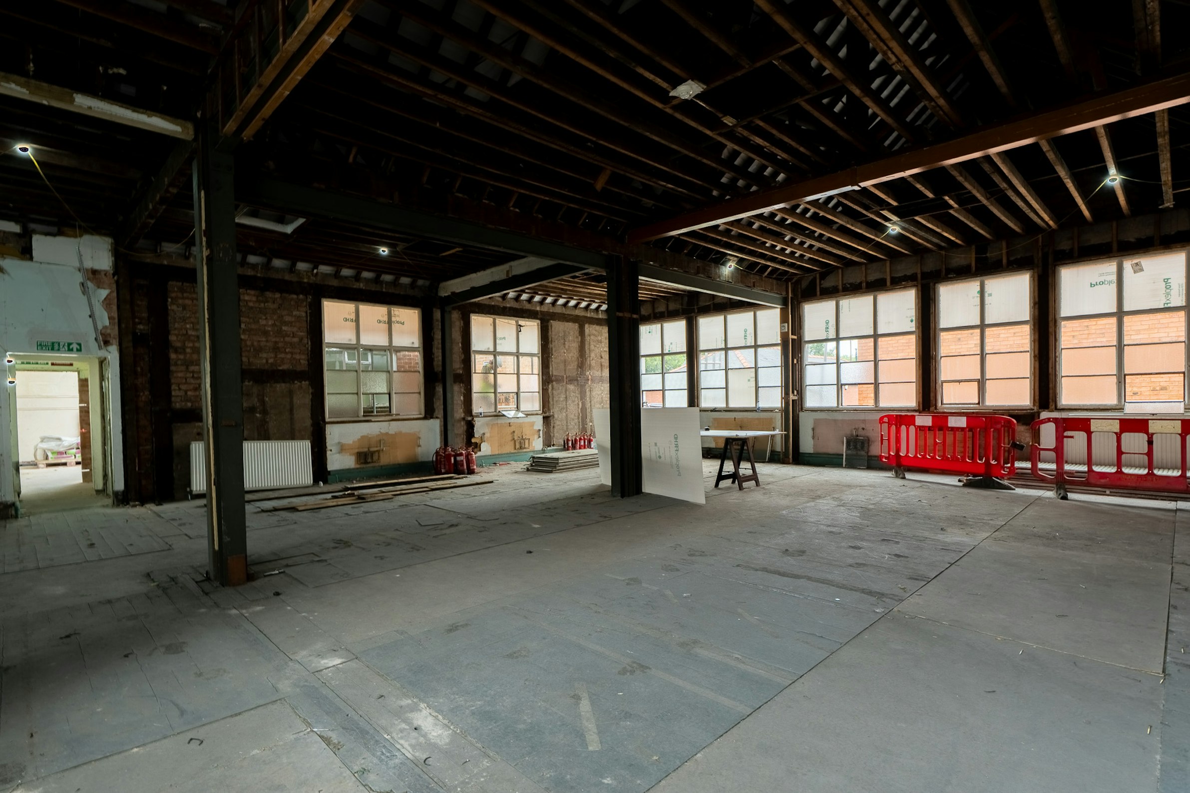 Renovation works inside the building