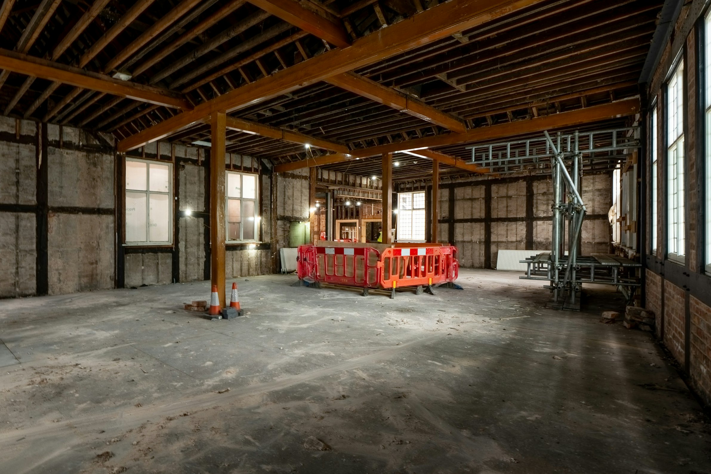 Renovation works inside the building