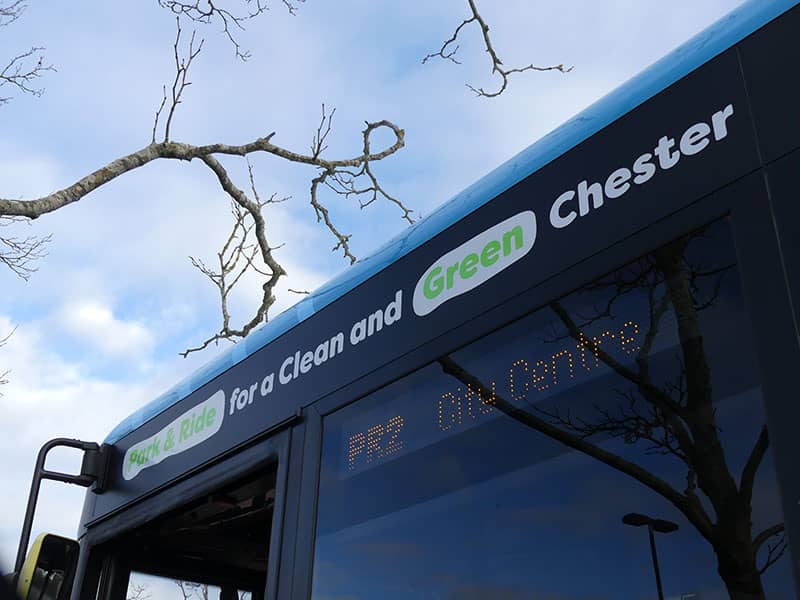 Clean and green Chester bus