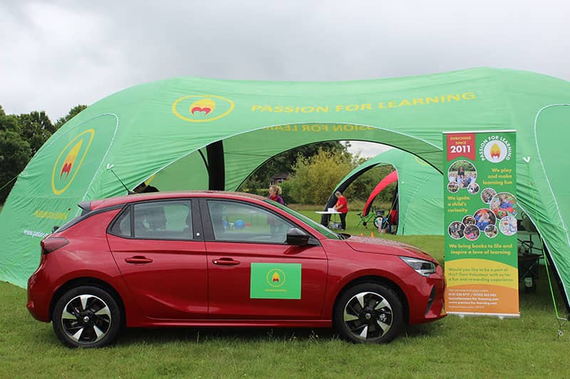 : Passion for learning red electric car