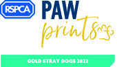 RSPCA Paw Prints Gold Footprint Logo