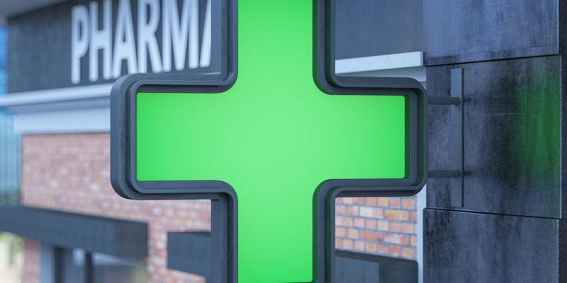 Outdoor pharmacy sign