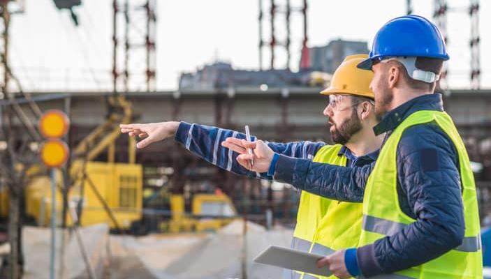 Builders on site